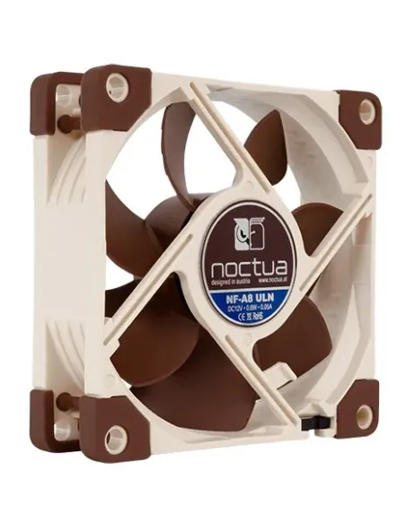 Noctua NF-A8 ULN sistema di raffreddamento per computer Case per computer Ventilatore 8 cm Beige, Marrone