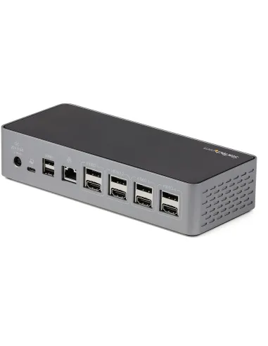 StarTech.com Docking Station USB C - Quad Monitor DisplayPort HDMI 4K 60Hz - Dock USB-C Multi HDMI DP, Power Delivery 100W -