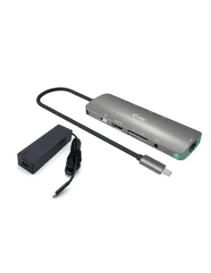 i-tec USB-C Metal Nano Docking Station 4K HDMI LAN with Power Delivery 100W + Universal Charger 100W