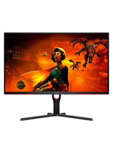 AOC G3 U32G3X BK Monitor PC 80 cm (31.5") 3840 x 2160 Pixel 4K Ultra HD LED Nero, Rosso