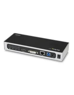 StarTech.com Docking Station USB 3.0 - Laptop Dock per doppio monitor con HDMI e DVI VGA Video - Hub a 6 porte USB 3.1 Gen 1 2
