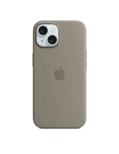 Apple Custodia MagSafe in silicone per iPhone 15 - Grigio creta