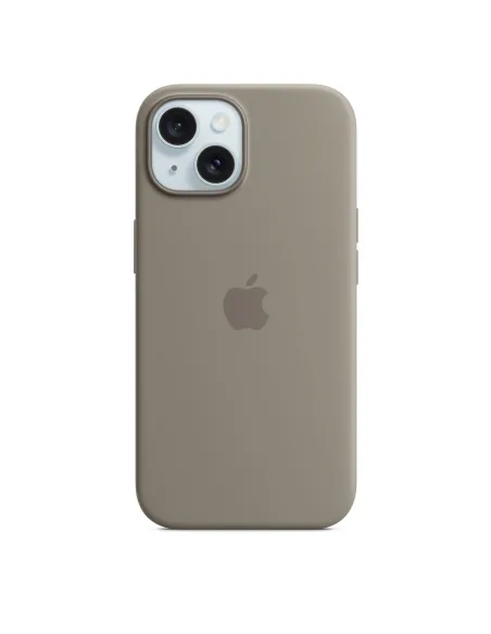 Apple Custodia MagSafe in silicone per iPhone 15 - Grigio creta