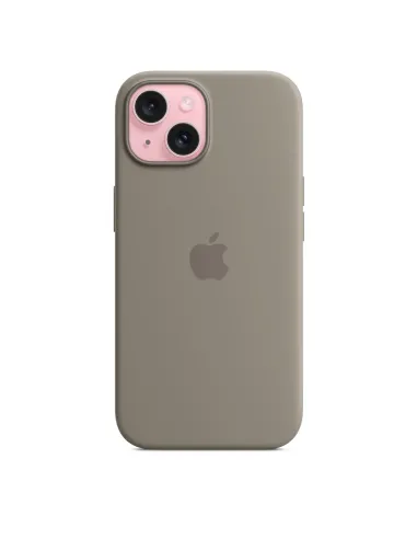 Apple Custodia MagSafe in silicone per iPhone 15 - Grigio creta