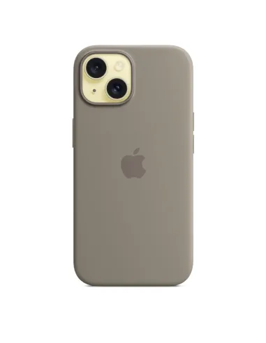 Apple Custodia MagSafe in silicone per iPhone 15 - Grigio creta