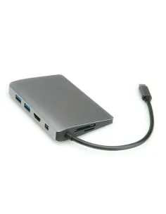 ROLINE 12.02.1021 replicatore di porte e docking station per laptop Cablato USB 3.2 Gen 2 (3.1 Gen 2) Type-C Grigio
