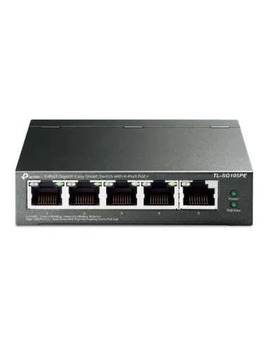 TP-Link TL-SG105PE switch di rete Gestito L2 Gigabit Ethernet (10 100 1000) Supporto Power over Ethernet (PoE) Nero