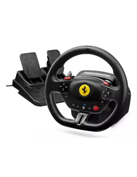 Thrustmaster T98-P Ferrari 296 GTB Nero USB Sterzo + Pedali Analogico Digitale PC, PlayStation 4, PlayStation 5