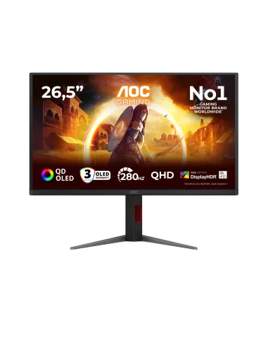 AOC G4 Q27G4ZD Monitor PC 67,3 cm (26.5") 2560 x 1440 Pixel Quad HD QD-OLED Nero, Rosso