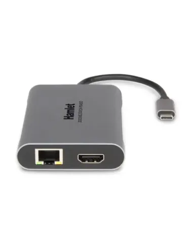 Hamlet HDKC-PD400D replicatore di porte e docking station per laptop Cablato USB 3.2 Gen 1 (3.1 Gen 1) Type-C Grigio