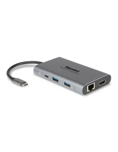 Hamlet HDKC-PD400D replicatore di porte e docking station per laptop Cablato USB 3.2 Gen 1 (3.1 Gen 1) Type-C Grigio