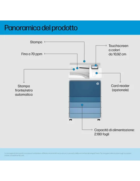 HP LaserJet Enterprise 8501x Bianco e nero Stampante