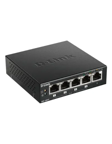D-Link DGS-1005P E switch di rete Non gestito Gigabit Ethernet (10 100 1000) Supporto Power over Ethernet (PoE) Nero