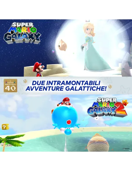Nintendo Super Mario Galaxy + Super Mario Galaxy 2 Tedesca, DUT, Inglese, ESP, Francese, ITA, Giapponese, Coreano, Portoghese