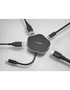 D-Link DUB-M420 replicatore di porte e docking station per laptop Cablato Thunderbolt 3 Alluminio, Nero 2