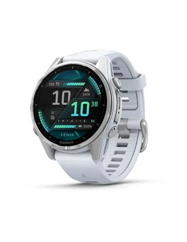 Garmin Fenix 8 3,3 cm (1.3") AMOLED 43 mm Digitale 416 x 416 Pixel Touch screen Argento Wi-Fi GPS (satellitare)