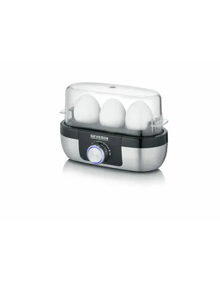Severin EK 3163 3 uovo uova Nero, Acciaio inox, Trasparente