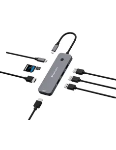 Verbatim CMH-08 USB tipo-C 5000 Mbit s Argento
