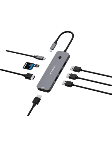 Verbatim CMH-08 USB tipo-C 5000 Mbit s Argento