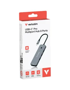 Verbatim CMH-08 USB tipo-C 5000 Mbit s Argento 2
