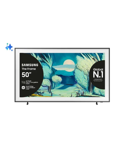 Samsung The Frame AI TV 50" QE50LS03FAUXZT 4K, Processore NQ4 AI Gen2, 4K AI Upscaling, Art Mode, Matte Display, Quantum HDR,
