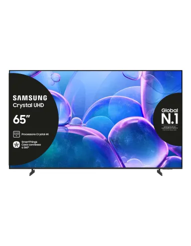 Samsung Crystal UHD 65" UE65U7000FUXZT 4K, Processore Crystal 4K, HDR, Smart Experience, OTS Lite & Adaptive Sound, Metal