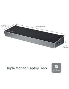 StarTech.com Docking station USB 3.0 a tre monitor - 1x HDMI - 2x DisplayPort - Dock portatile con Hub USB integrata a 5 porte 2