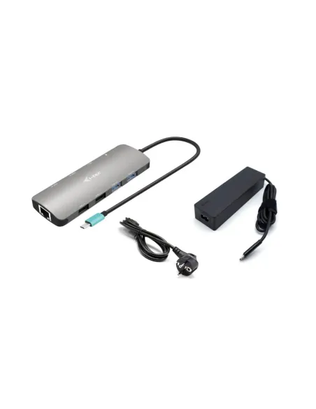 i-tec Metal USB-C Nano 2x Display Docking Station with PD 100 W + Charger 100W