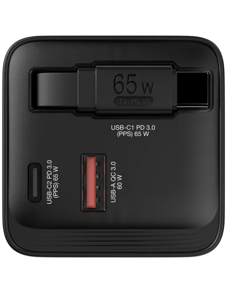 Verbatim GaN Charger 65W Universale Nero AC Ricarica rapida Interno