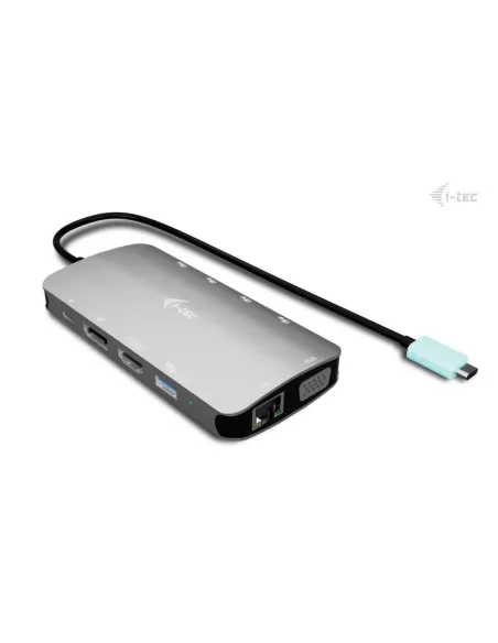 i-tec USB-C Metal Nano 3x Display (DP, HDMI and VGA) Docking Station + Power Delivery 100 W
