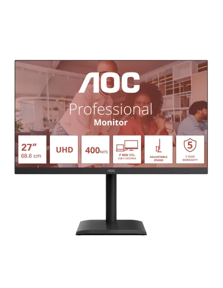 AOC E4 U27E4CV Monitor PC 68,6 cm (27") 3840 x 2160 Pixel 4K Ultra HD LED Nero