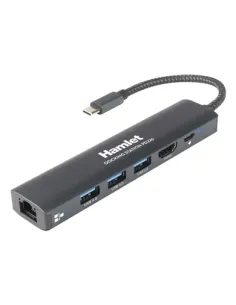 Hamlet HDKC-PD220 replicatore di porte e docking station per laptop Cablato USB 3.2 Gen 1 (3.1 Gen 1) Type-C Alluminio