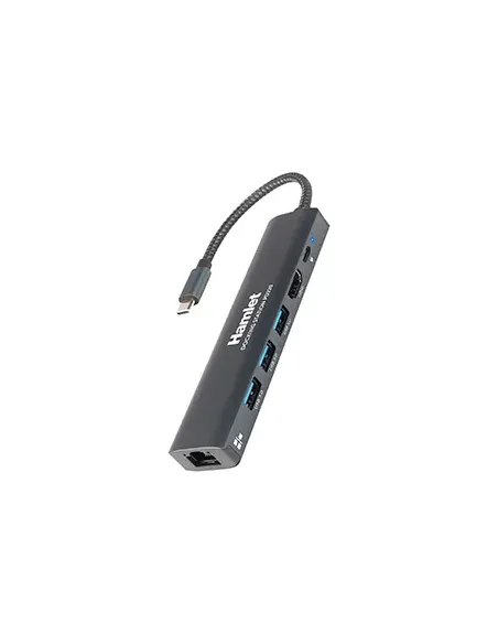 Hamlet HDKC-PD220 replicatore di porte e docking station per laptop Cablato USB 3.2 Gen 1 (3.1 Gen 1) Type-C Alluminio