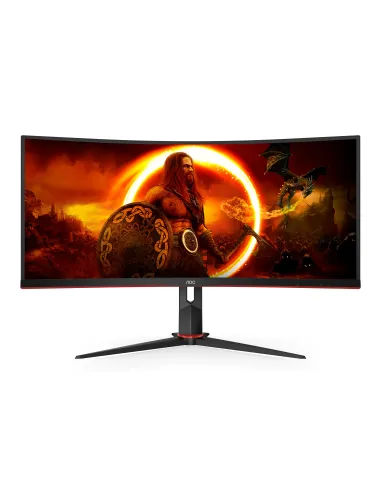 AOC G2 CU34G2XP Monitor PC 86,4 cm (34") 3440 x 1440 Pixel UltraWide Quad HD LED Nero, Rosso