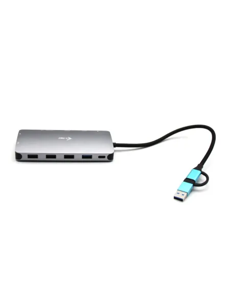i-tec USB 3.0 USB-C Thunderbolt 3x Display Metal Nano Dock with LAN + Power Delivery 100 W