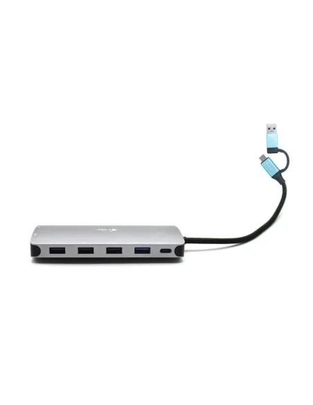 i-tec USB 3.0 USB-C Thunderbolt 3x Display Metal Nano Dock with LAN + Power Delivery 100 W