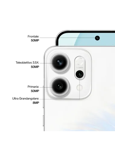 OPPO 14 5G Reno14 5G 16,7 cm (6.59") Doppia SIM Android 15 USB tipo-C 12 GB 512 GB 6000 mAh Bianco