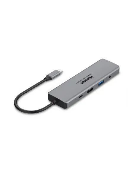 Hamlet HDKC-PD200U replicatore di porte e docking station per laptop Cablato USB 3.2 Gen 1 (3.1 Gen 1) Type-C Grigio