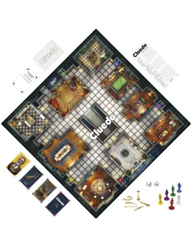 Cluedo Classico Refresh, gioco in scatola, gioco rivisitato per 2-6 giocatori, giochi di mistero giochi investigativi, giochi
