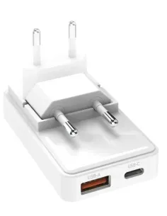 SBS TETRGANUSBTCFOLD65W Caricabatterie per dispositivi mobili Universale Bianco AC Ricarica rapida Interno, Esterno