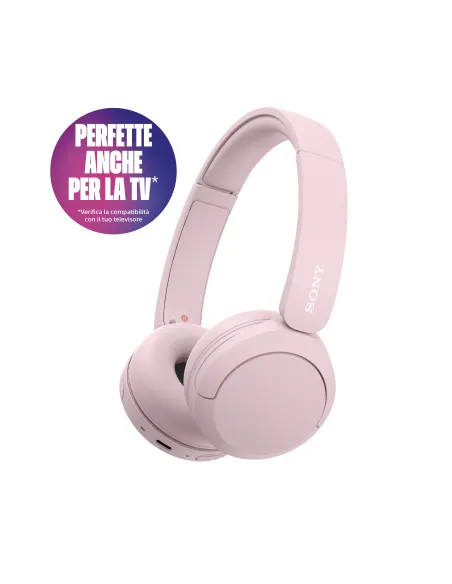 Sony WHCH520P.CE7 cuffia e auricolare Wireless A Padiglione Musica e Chiamate USB tipo-C Bluetooth Rosa