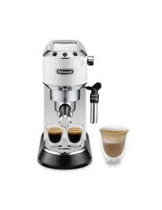 De’Longhi Dedica Style Dedica EC685.W Macchina da Caffè Manuale Espresso e Cappuccino, Compatibile con Polvere o Cialde E.S.E.,