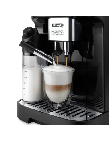 De’Longhi Magnifica Evo Next - Macchina Automatica per Caffè in Chicchi, Cappuccino, 10 Bevande, Nero (ECAM310.60.B)