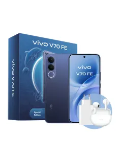 VIVO V70 FE + BUD 17,4 cm (6.83") Doppia SIM Android 16.0 5G USB tipo-C 8 GB 512 GB 7000 mAh Blu