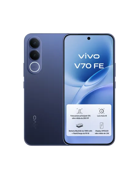 VIVO V70 FE + BUD 17,4 cm (6.83") Doppia SIM Android 16.0 5G USB tipo-C 8 GB 512 GB 7000 mAh Blu