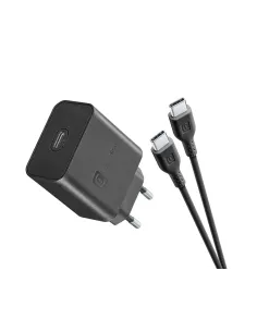 Cellularline Super Fast Charger Kit PD 45W Caricabatterie da rete USB-C 45W con cavo USB-C to USB-C