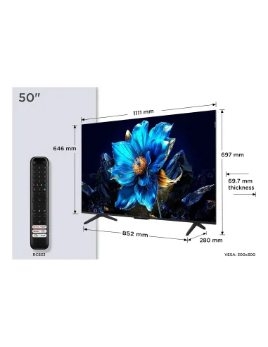TCL P79K Serie Smart TV QLED 4K 50" 50P79K, Dolby Vision - Atmos, HDR10+, Google TV