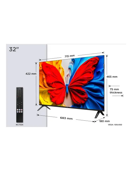 TCL S59K Serie Smart TV QLED FHD 32" 32S59K, Dolby Audio, HDR10, Android TV