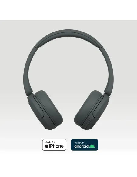 Sony Cuffie Bluetooth wireless WH-CH520 - Durata della batteria fino a 50 ore con ricarica rapida, stile on-ear - Nero