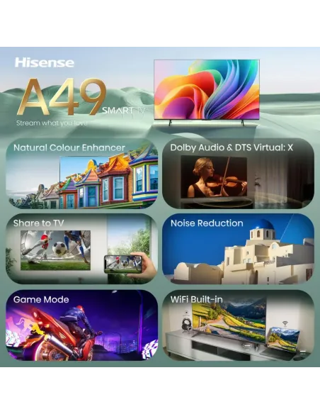 Hisense 40A49S 101,6 cm (40") Full HD Wi-Fi Nero